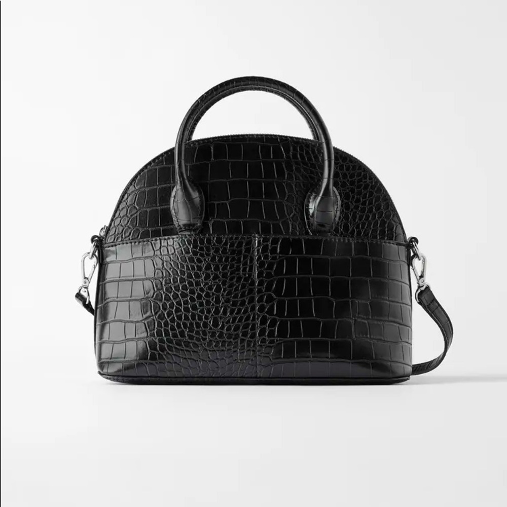 ZARA Animal Print Bowling Bag